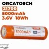 Batterie 21700 5000mAh Rechargeable Par USB - Orca -Suuntoe Magasin ORCA TORCH batterie 21700 5000mah rechargeable par usb pas cher sub odyssee