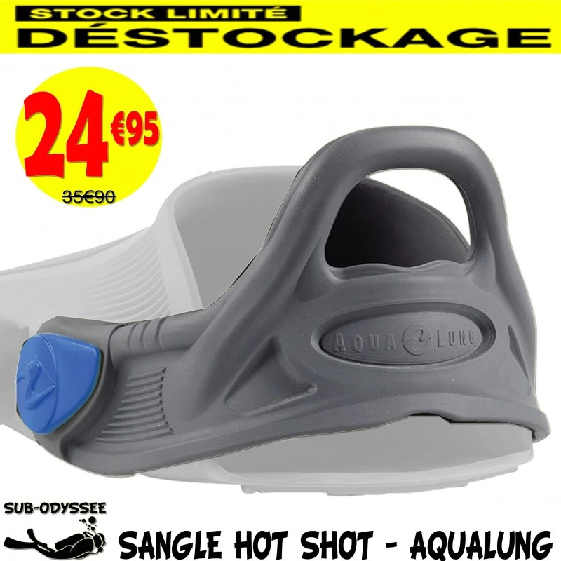 Sangles Palmes HOT SHOT (La Paire) - Aqualung - DESTOCKAGE 2 Sangles Palmes HOT SHOT (La Paire) - Aqualung - DESTOCKAGE