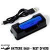 Chargeur + Batterie Li-Ion 18650 Pour Phare à LED - Best Divers -Suuntoe Magasin best divers chargeur batterie li ion 18650 pour phare bellatrix pas cher sub odyssee
