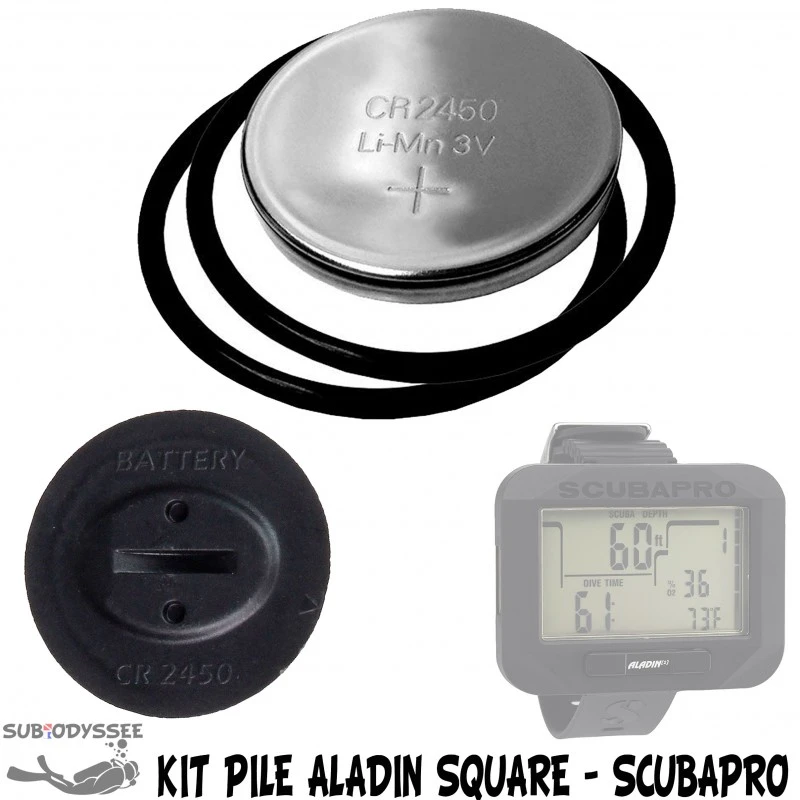 Kit Pile Pour Ordinateur ALADIN SQUARE Avec Joints - SCUBAPRO 3 Kit Pile Pour Ordinateur ALADIN SQUARE Avec Joints - SCUBAPRO